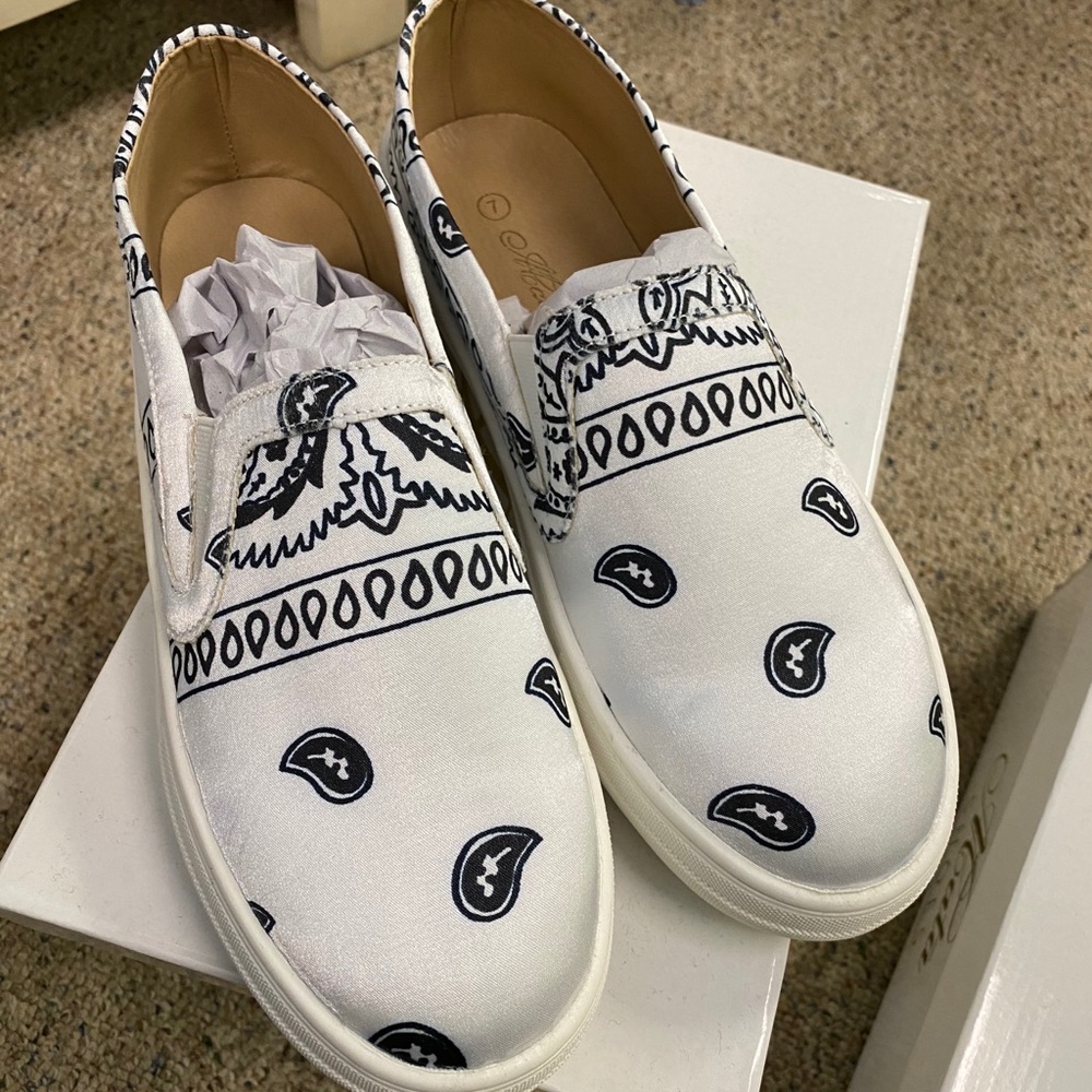 White bandana shoes